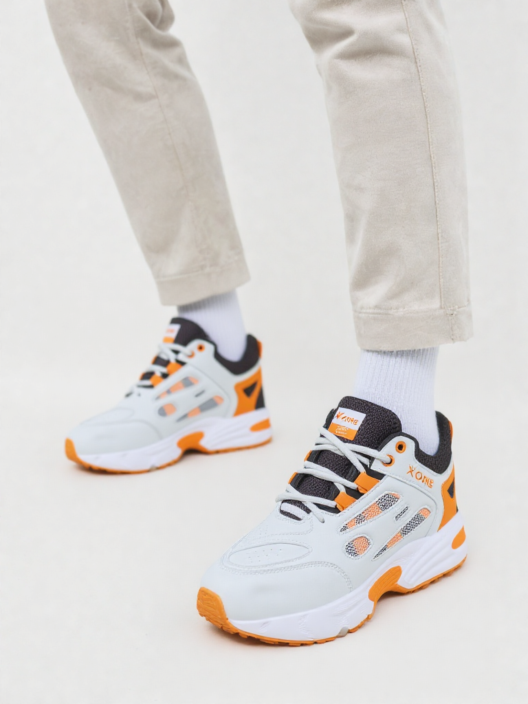 X -ONE GRIPPER SHOES-WHITE ORANGE -005
