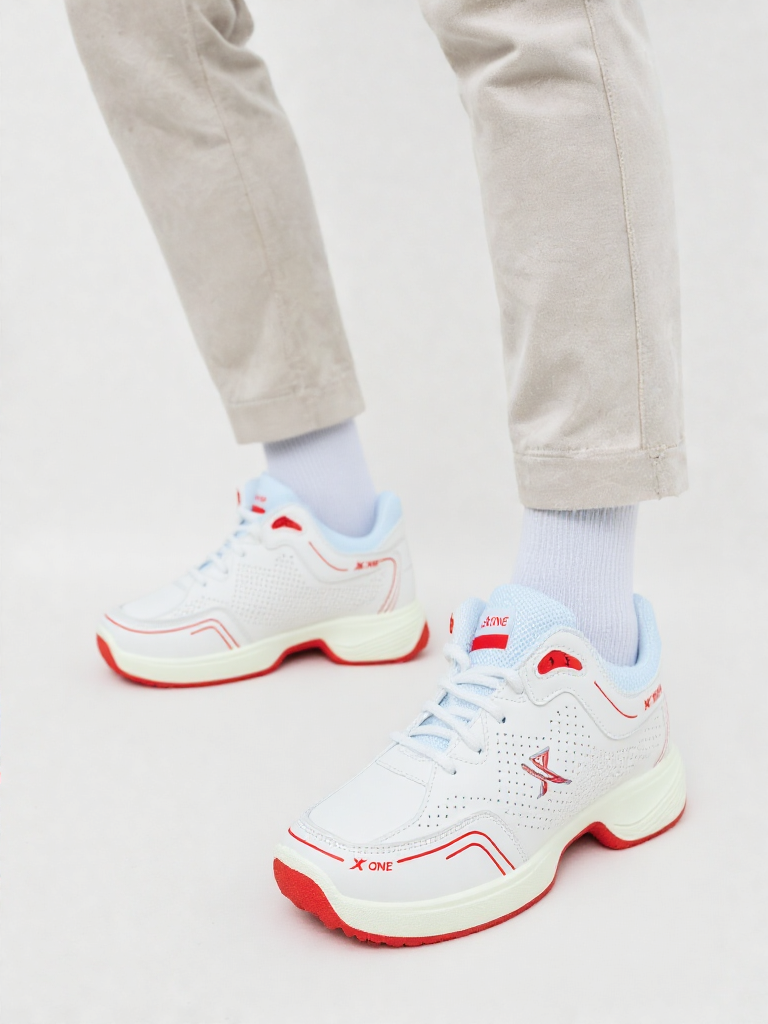 X-ONE POWER PLAY CRICKET GRIPPER SHOES- Red white