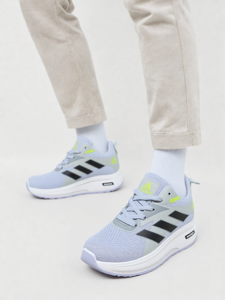 Adidas Running Shoes-Light Grey Black