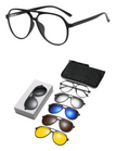 SIT TR90 Frame Magnetic Clip-On 6 in 1 Glasses for Unisex 2380T