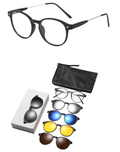 SIT TR90 Frame Magnetic Clip-On 6 in 1 Glasses for Unisex 2341T