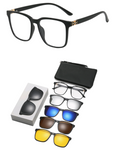 SIT TR90 Frame Magnetic Clip-On 6 in 1 Glasses for Unisex 2331T