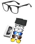 SIT TR90 Frame Magnetic Clip-On 6 in 1 Glasses for Unisex 2321T