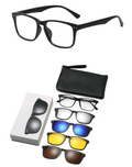SIT TR90 Frame Magnetic Clip-On 6 in 1 Glasses for Unisex 2297T
