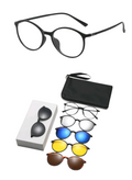SIT TR90 Frame Magnetic Clip-On 6 in 1 Glasses for Unisex 2223T