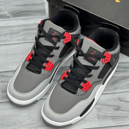 AJ4 - Grey/Red