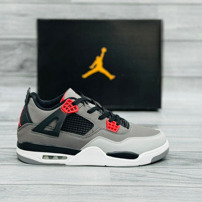 AJ4 - Grey/Red