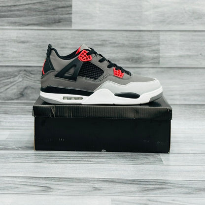 AJ4 - Grey/Red