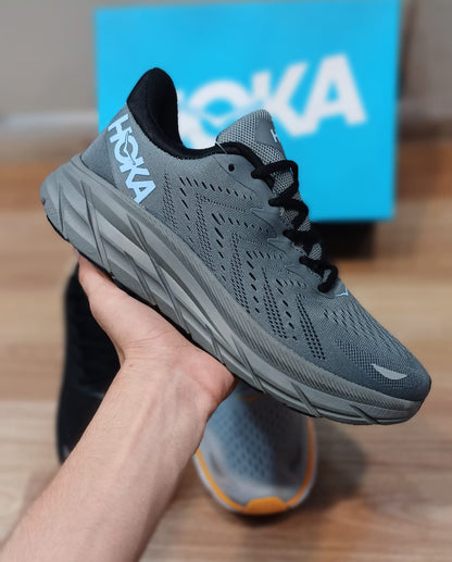 HOKA CLIFTON 8 DARK GRAY RUNNING SHOES