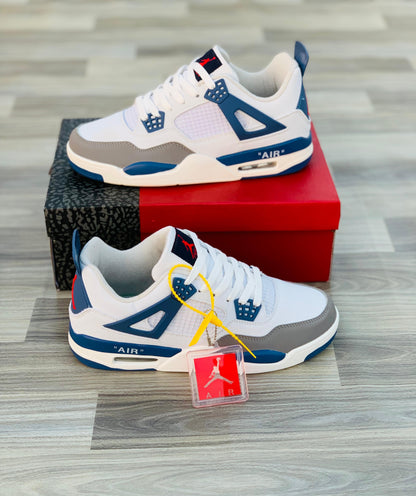 Air J 4 -WHITE-BLUE