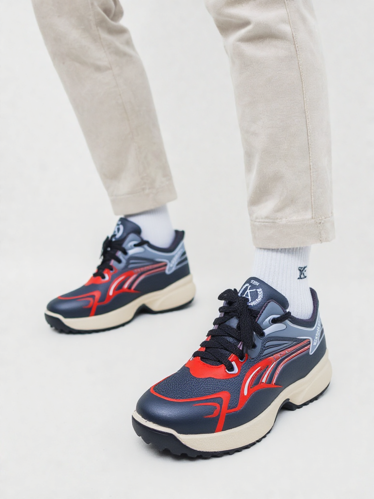 K Grippers Shoes (Black-Red )