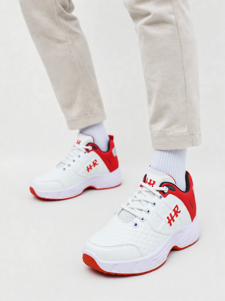 HZ WALK-Sports Grippers White-Red