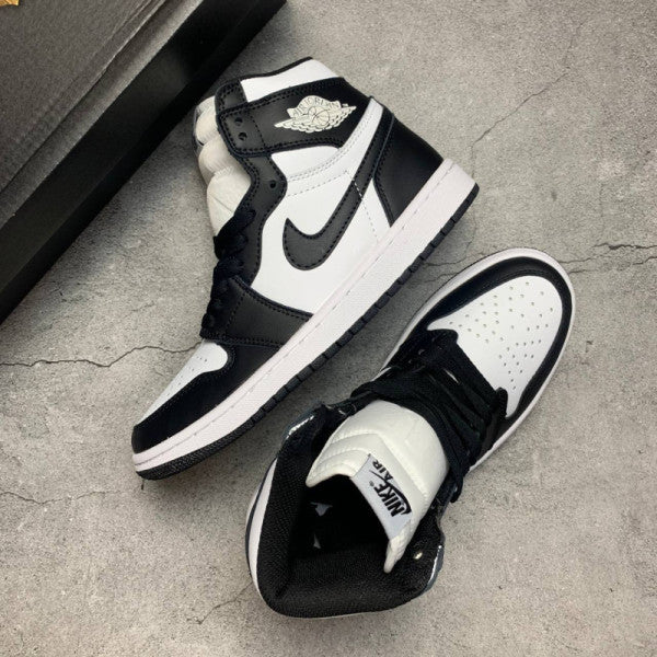 Aj1 white black best sale